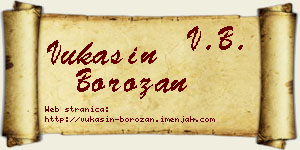 Vukašin Borozan vizit kartica